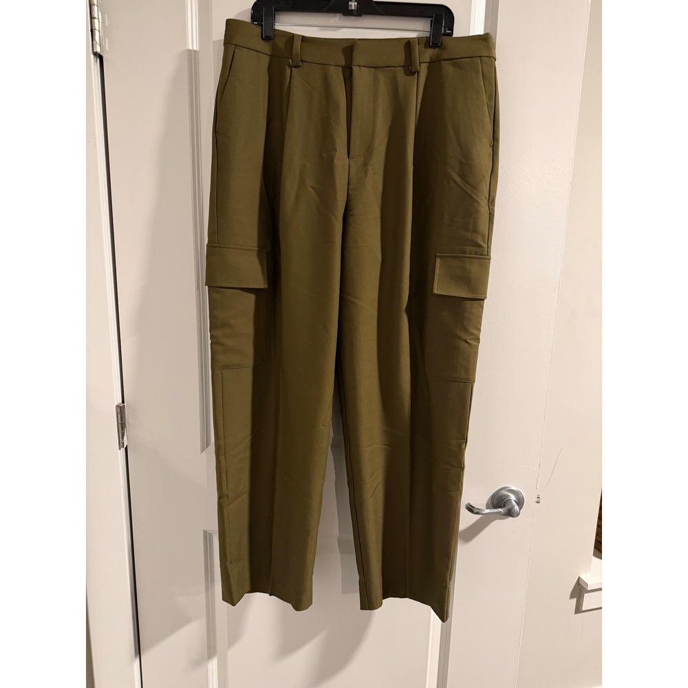 Olive Cargo Wide-Leg Women’s Pants